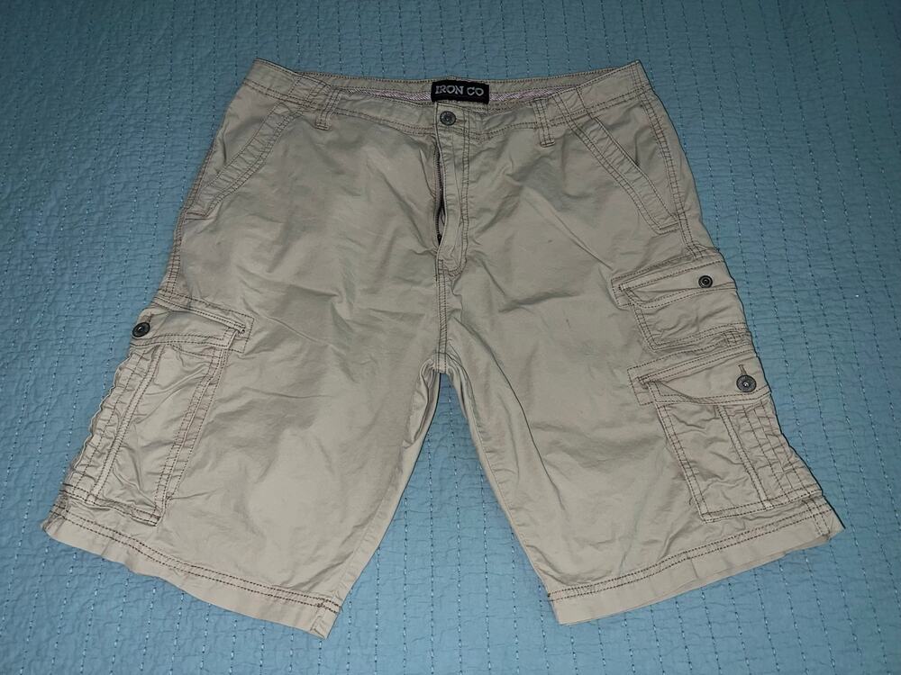 Iron Co. Men’s Tan Cargo Shorts Size 36